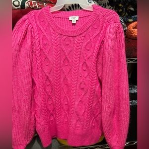 Pink Crown & Ivy pullover sweater